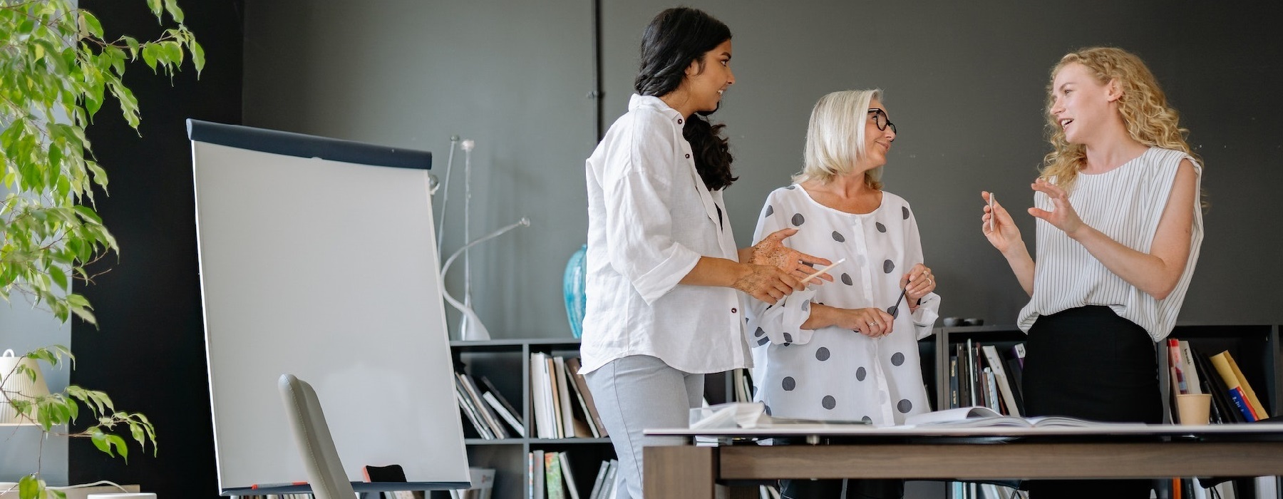 People attending business meeting